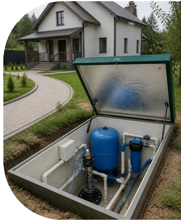 Автономное водоснабжение дома в Назарове от 154170 р. | АПаруса-Нрв